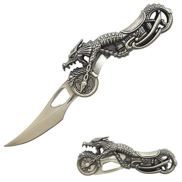 Snake Eye Tactical Dragon Motor Cycle Manual Folding Knife PK-2539